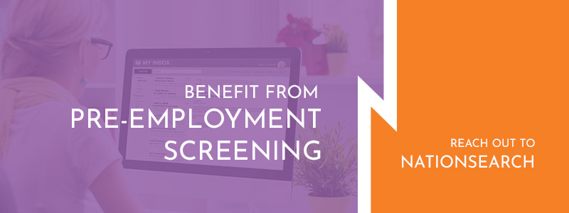 Call to action button about the benefits of pre-employment screening.